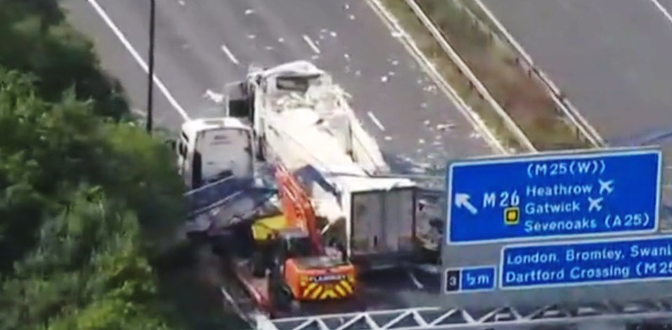  The back of the lorry was torn off in the smash