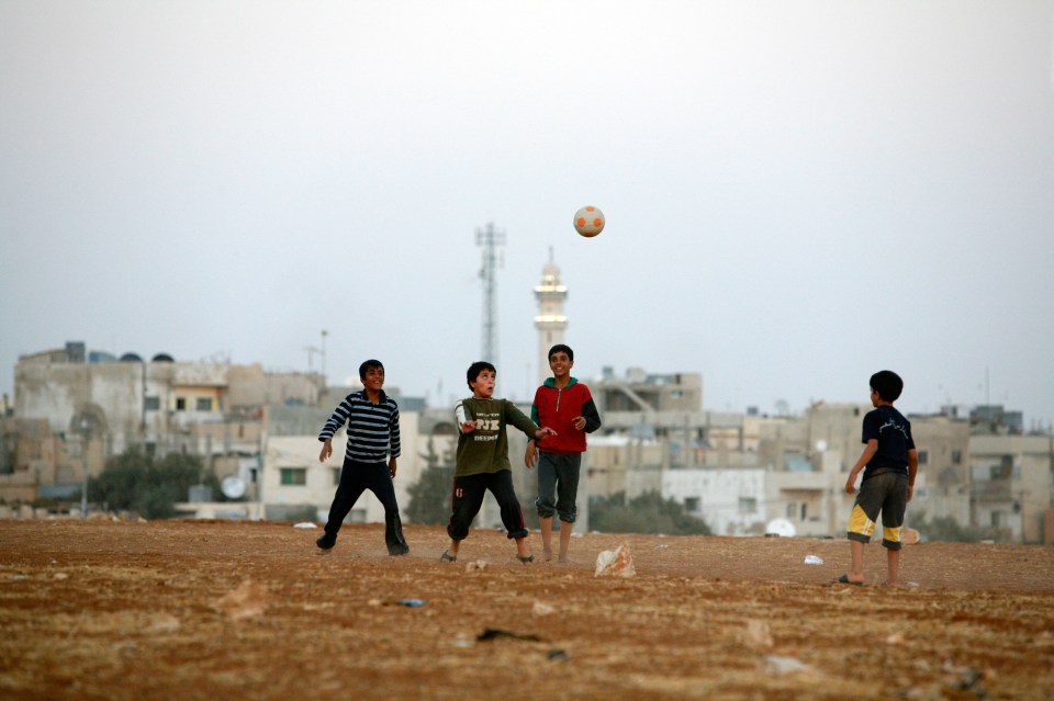  Innocent children playing football in Madaba, Jordan where ISIS recruiter Abu Otaiba operates