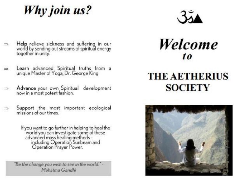  Now The Aetherius Society has got followers all across the globe