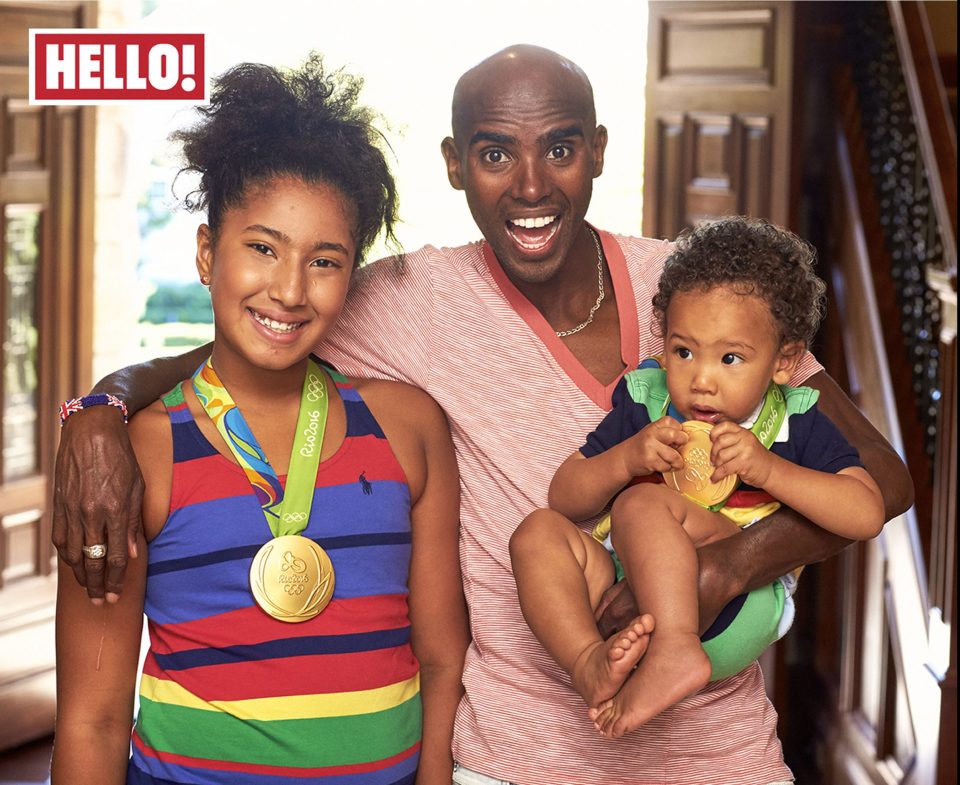  Mo with his 11-year-old step daughter Rihanna and one-year-old son Hussein