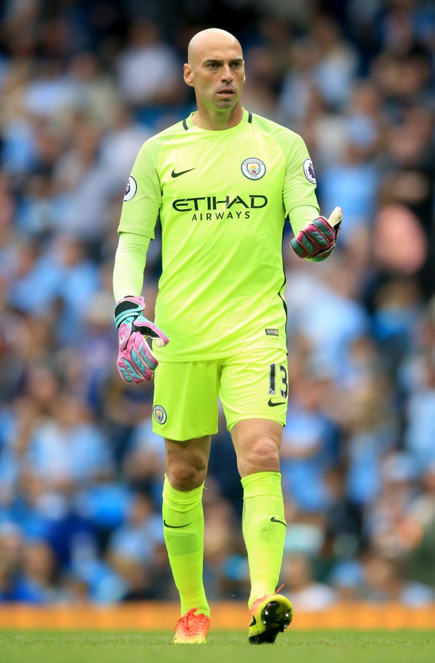 Willy Caballero was preferred to Joe Hart in goal this season by Pep Guardiola