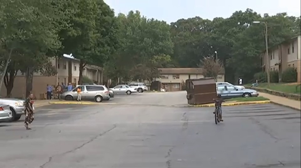  The residents of the apartment complex in Greenville, South Carolina, US, had seen the clown hanging around near the bins