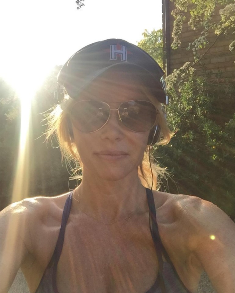 Britain's Got Talent judge Amanda Holden posted a picture of herself jogging as part of the event 