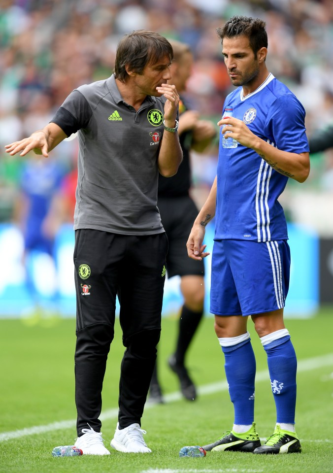  Cesc Fabregas said he has a good relationship with Antonio Conte but is clearly not wanted