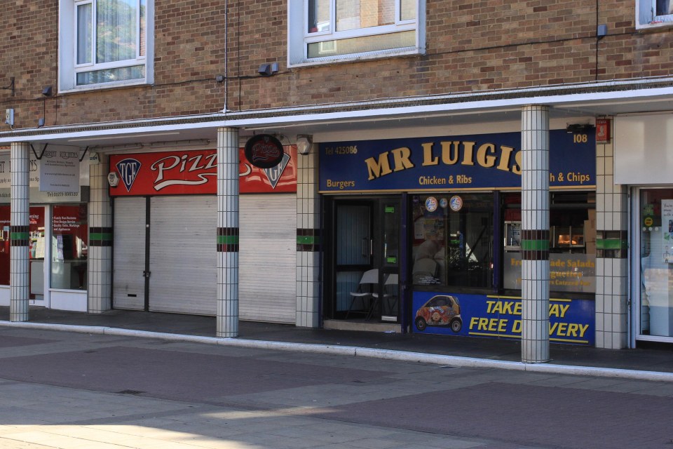 The victim was attacked outside a takeaway in The Stow in Harlow, Essex