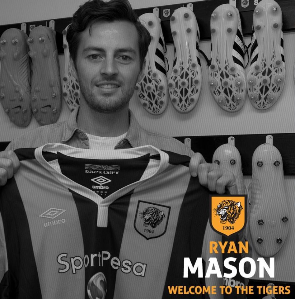 Ryan Mason became Hull's club record signing in a £13m move from Spurs