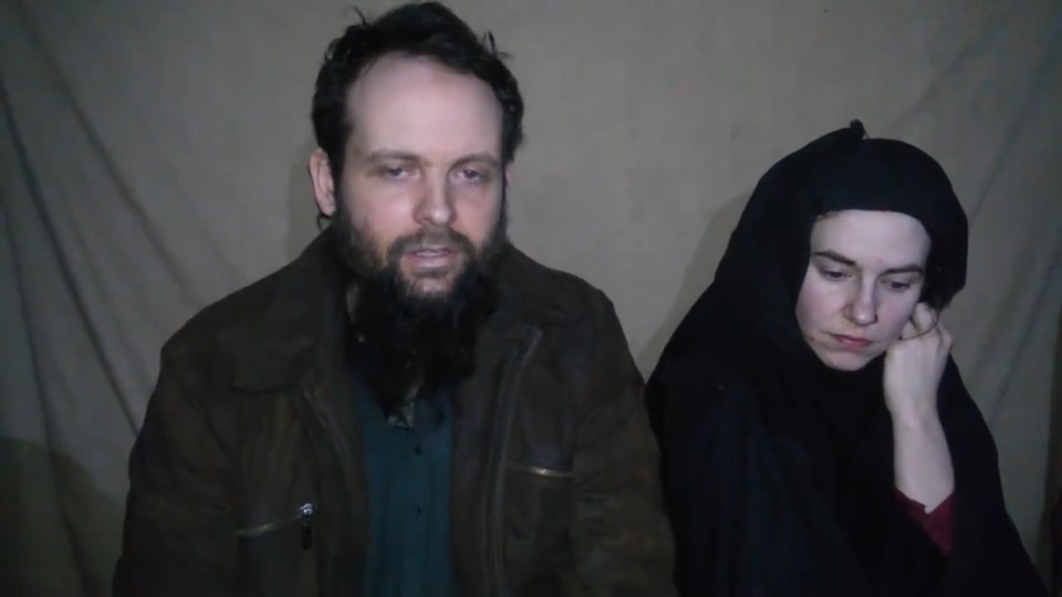  First sighting in three years ... Joshua Boyle and Caitlin Coleman were abducted four years ago in 2012