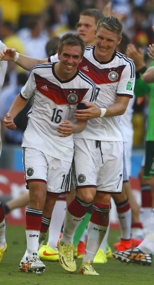 Bastian Schweinsteiger replaced Philip Lahm as Germany captain when his pal retired