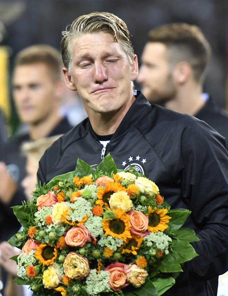 Bastian Schweinsteiger gave an emotional speech to fans before kick-off