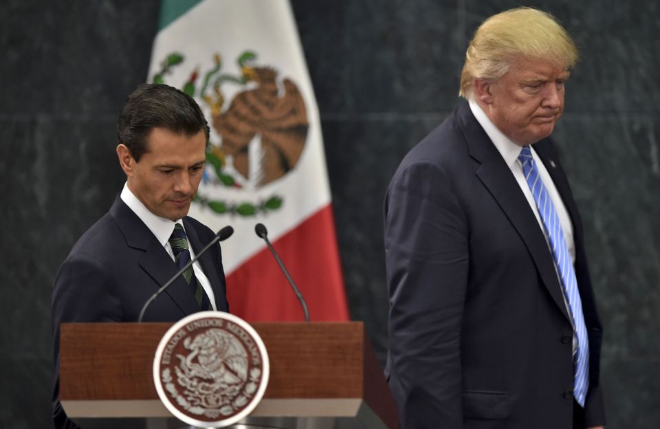 Donald Trump and Mexican President Enrique Pena Nieto