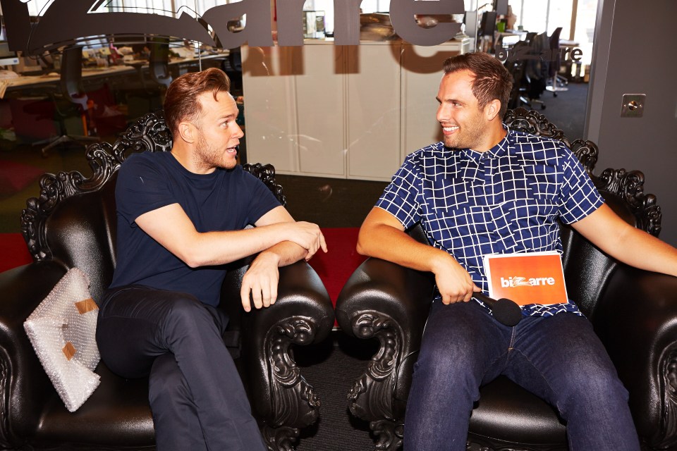 Olly Murs and Sun Bizarre editor Dan Wootton