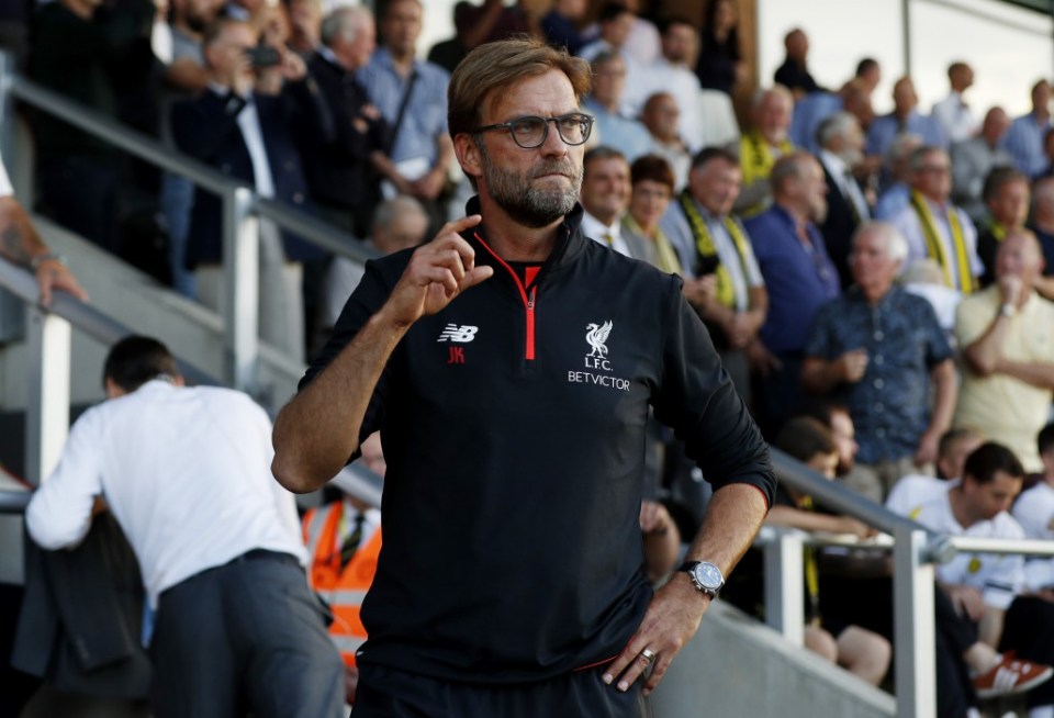 Football Soccer Britain - Burton Albion v Liverpool - EFL Cup Second Round - Pirelli Stadium - 23/8/16 Liverpool manager Juergen Klopp before the match Action Images via Reuters / Lee Smith Livepic EDITORIAL USE ONLY. No use with unauthorized audio, video, data, fixture lists, club/league logos or "live" services. Online in-match use limited to 45 images, no video emulation. No use in betting, games or single club/league/player publications. Please contact your account representative for further details.