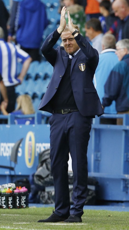  Garry Monk celebrates his first win as Leeds boss, in big Yorkshire derby