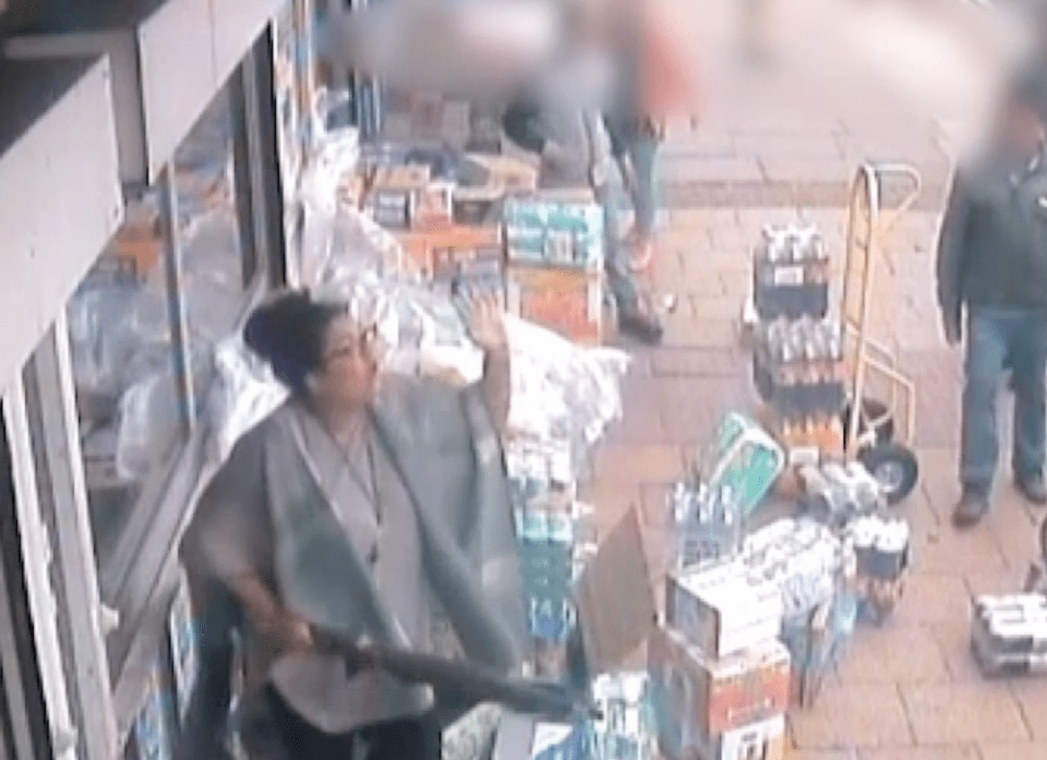  She pushed over stacks of stock and threw items in to the road from the shop in Bethnal Green