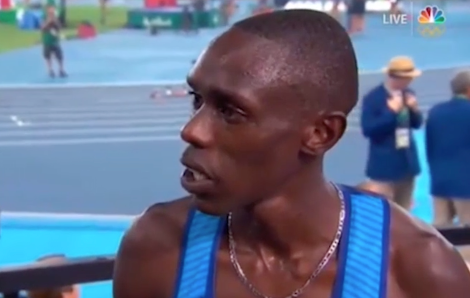 Paul Chelimo could not believe what he was hearing as the reporter told him he had been disqualified