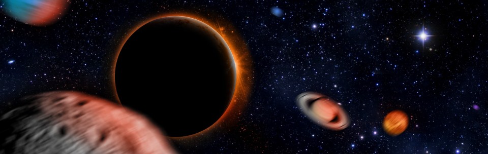  An artist's impression of the grim fate which could befall our solar system