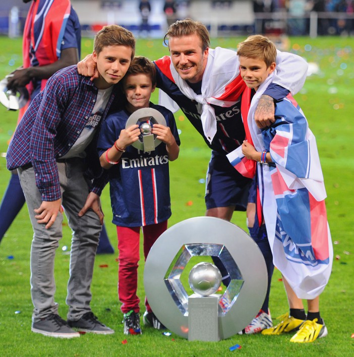 during the Ligue 1 match between Paris Saint-Germain FC and Stade Brestois 29 at Parc des Princes on May 18, 2013 in Paris, France.