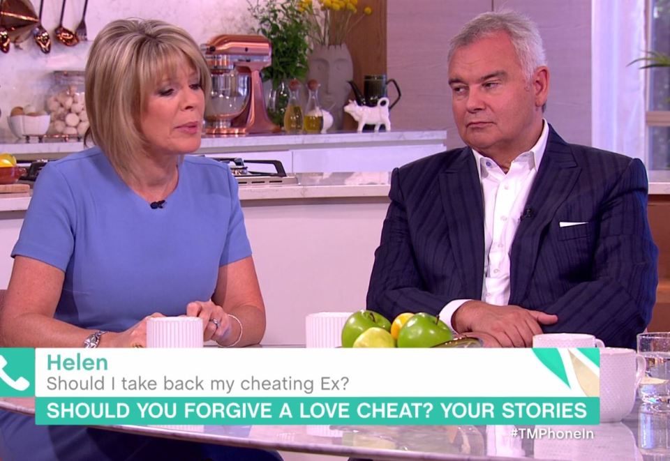  Ruth said she wouldn't forgive husband Eamonn straying