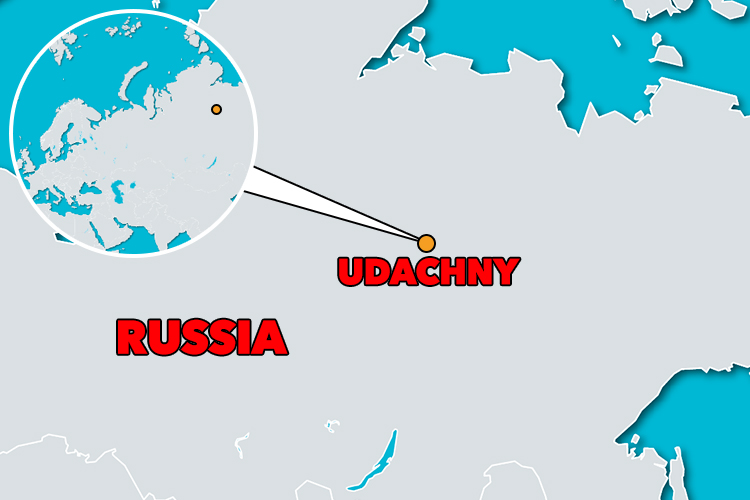 Udachny-Russia-Map