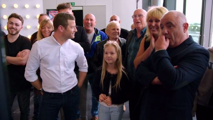 Dermot stood outside stunned with her family 