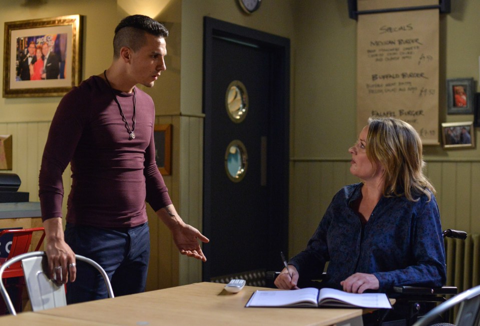 Steven tries to persuade Jane to move into the Kitchen as she's in the way