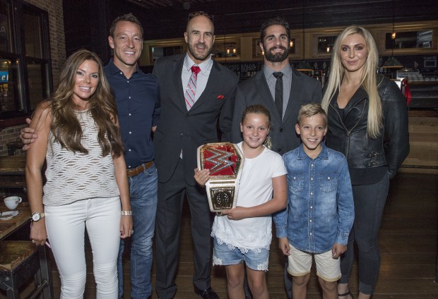 John Terry and his family meet Cesaro, Seth Rollins and Charlotte Flair