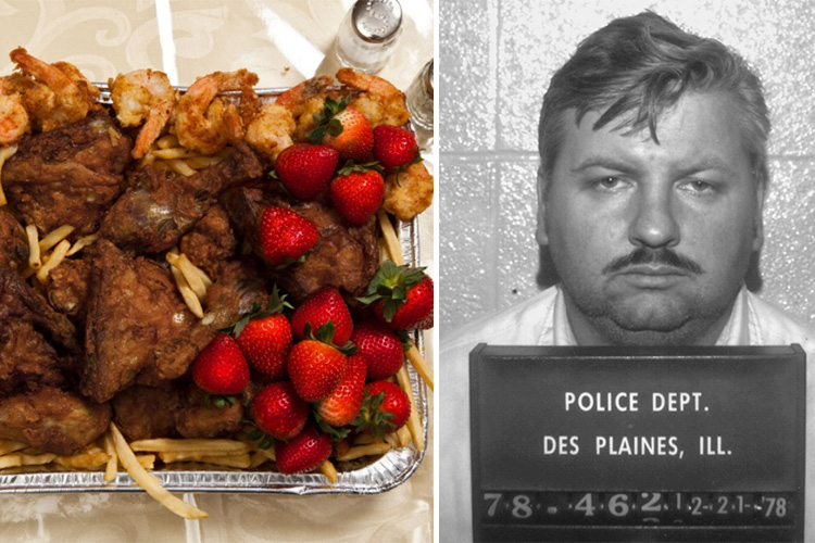  John Wayne Gacy ordered 12 fried shrimp, a bucket of KFC fried chicken with chips and a pound of strawberries