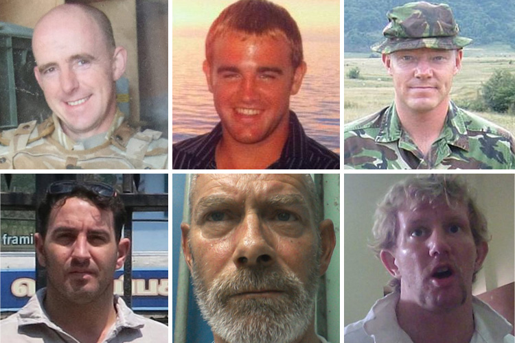 The six ex-troops, with a combined total of 74 yeras of service, were wrongly convicted in January of gun running to terrorists