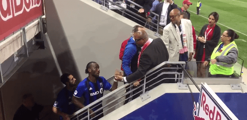  Didier Drogba was involved in a heated exchange with New York Red Bulls fans