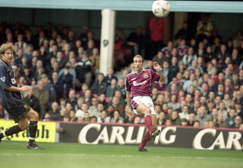  Paolo Di Canio scored some memorable goals during his time in England, including this one for West Ham