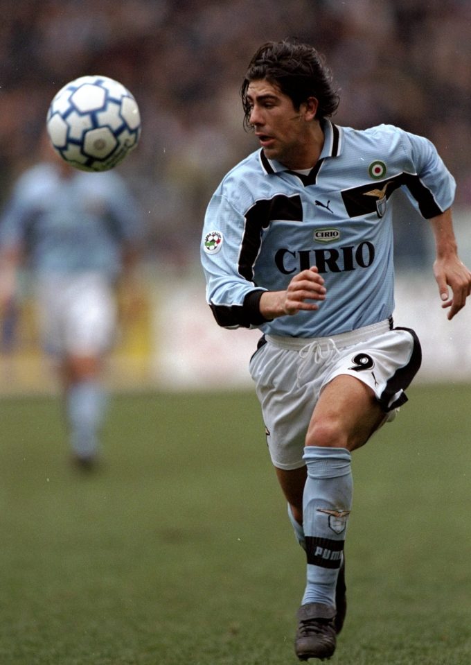 21 Feb 1999: Marcelo Salas of Lazio in action during the Serie A match against Inter Milan played at the Olympic Stadium in Rome, Italy. The match finished in a 1-0 victory for Lazio Mandatory Credit: Allsport UK /Allsport