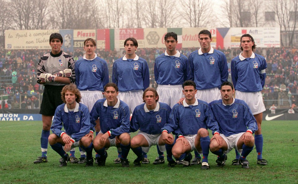  Francesco Totti was part of Italy's superstar Under-21 side which won Euros in 1996