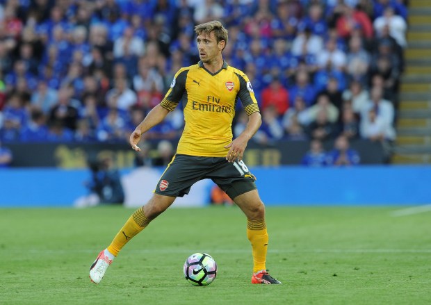 LEICESTER, ENGLAND - AUGUST 20: Nacho Monreal of Arsenal during the Premier League match between Leicester City and Arsenal at The King Power Stadium on August 20, 2016 in Leicester, England. (Photo by David Price/Arsenal FC via Getty Images)