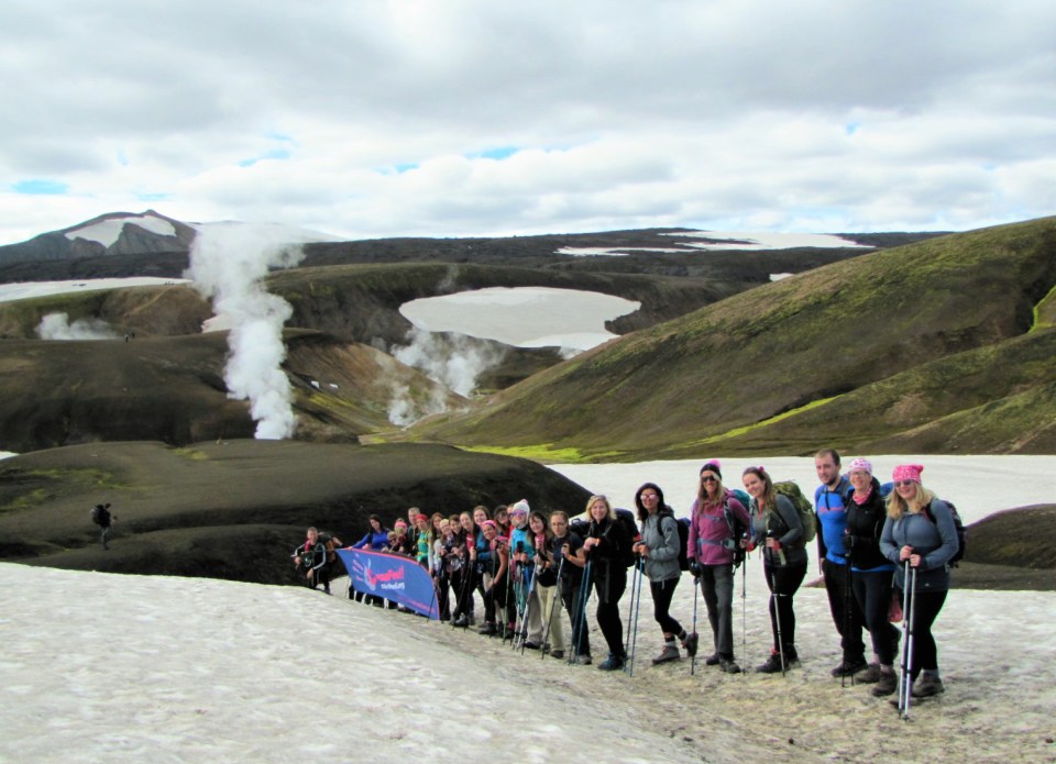 The Fabulous Challengers ready and raring to go on their first day in Iceland