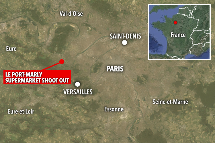  The shooting occurred about 20kms west of Paris at Le Port-Marly