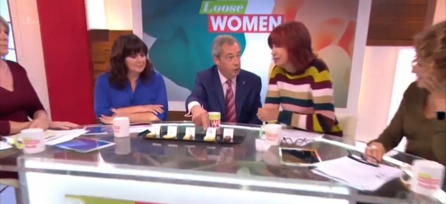  Nigel Farage told the Loose Women presenters which was his favourite biscuit