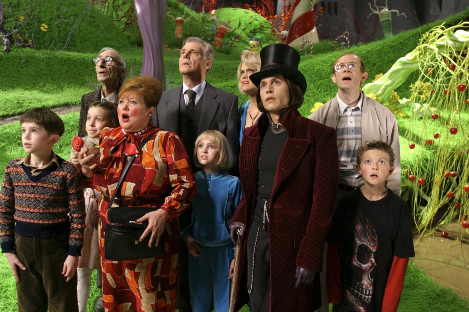  Johnny Depp starred as Willy Wonka in the Tim Burton movie