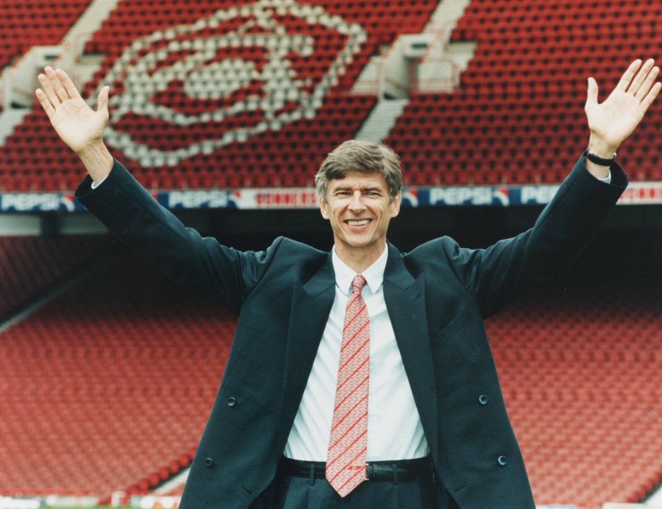 New Arsenal manager Arsene Wenger is introduced to the media in October 1996