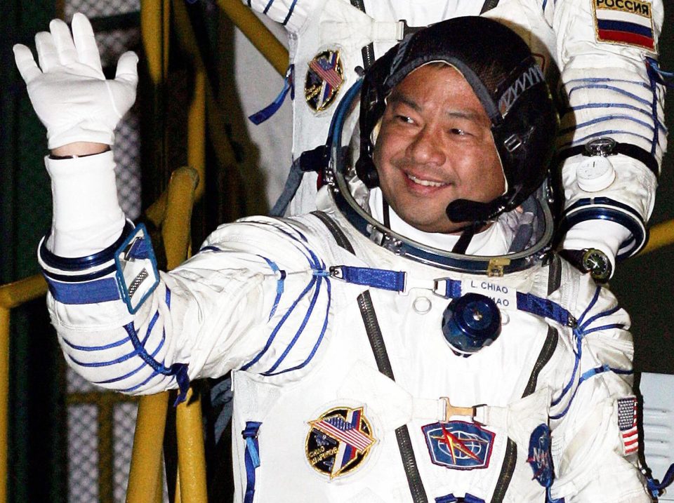  Leroy Chiao pictured in 2004 as he prepares to blast off to the International Space Station