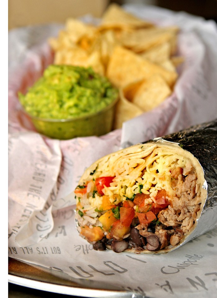  One burrito is a whopping 1,600cals