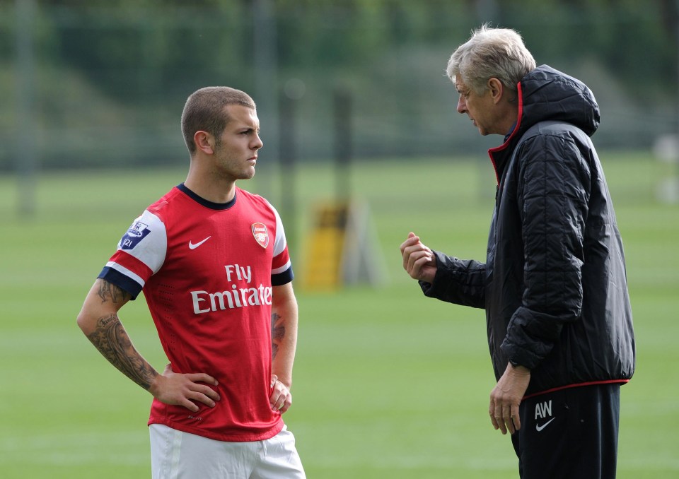 Arsene Wenger has words with Jack Wilshere back in 2012 before letting him go to Bournemouth on loan