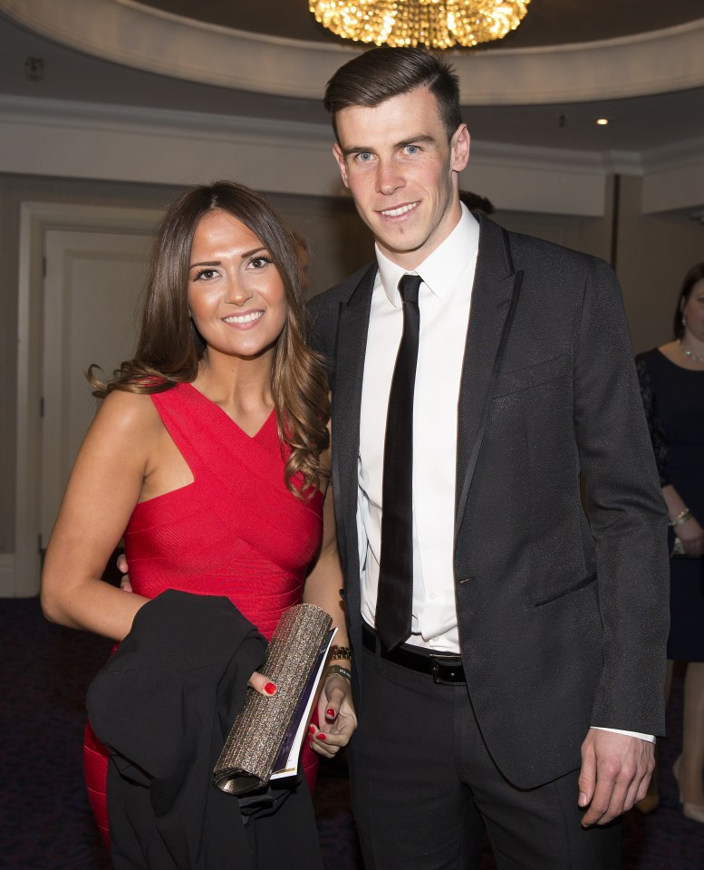 Gareth Bale with fiancee Emma Rhys-Jones, whose grandparents were the victims of a terrifying arson attack