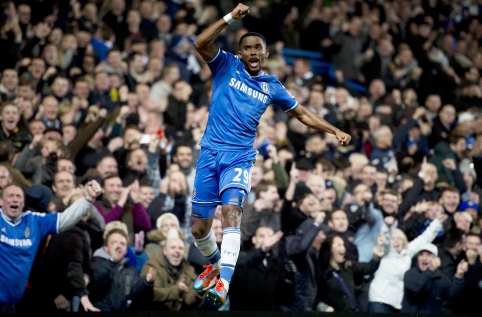  Eto'o scored nine goals in his one Premier League season at Chelsea