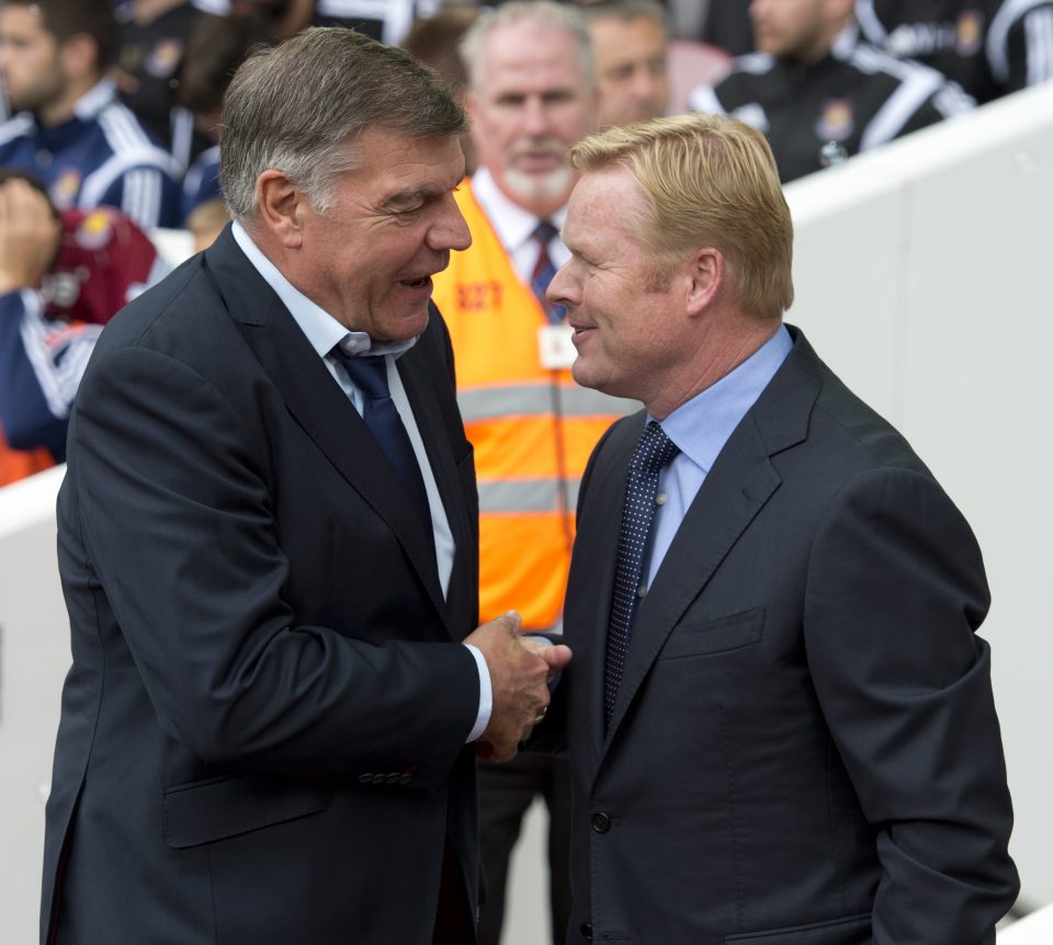  Sam Allardyce and Ronald Koeman...the Everton boss thinks the FA were right to dismiss the former West Ham manager