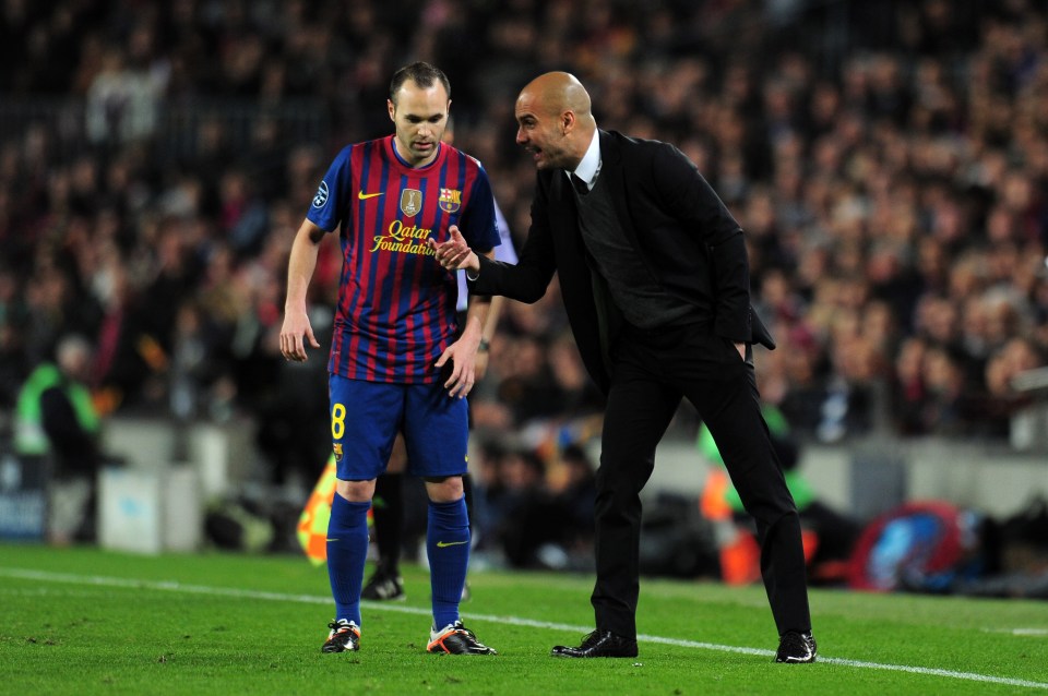  Andres Iniesta is backing Pep Guardiola to come out on top in the Manchester derby