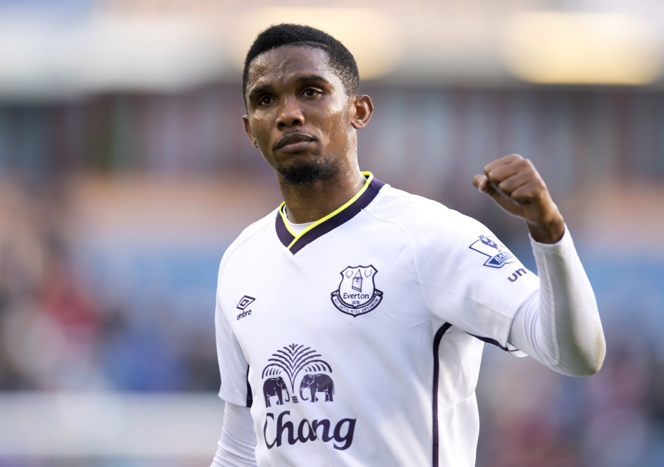  Everton were the last Premier League side Eto'o played for