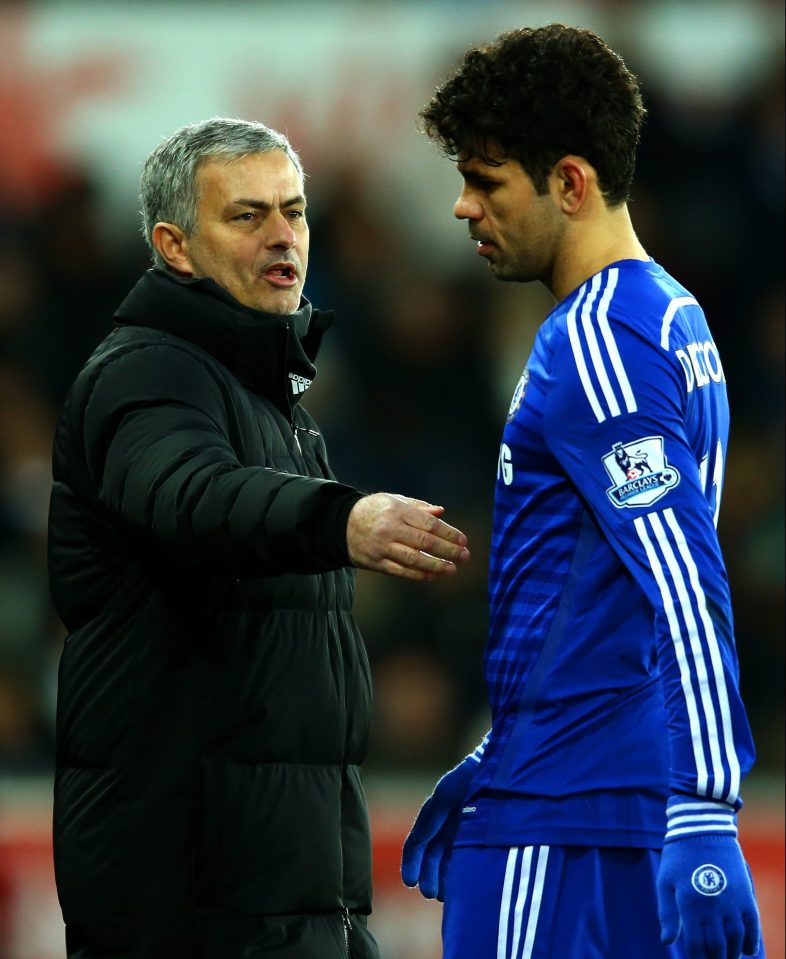  Diego Costa was dropped at Chelsea just before Jose Mourinho was given the boot