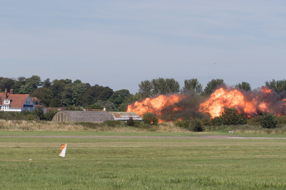  Horror scenes . . . 11 people died in the Shoreham air crash disaster