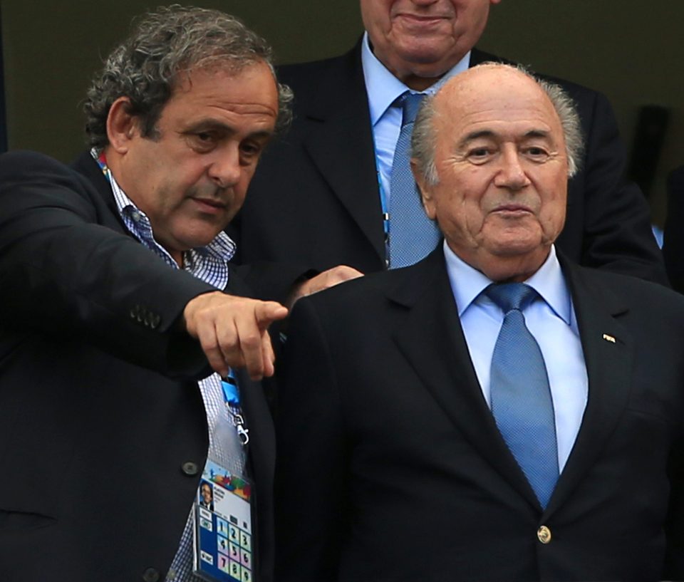  Platini fell foul of FIFA rules along with Sepp Blatter