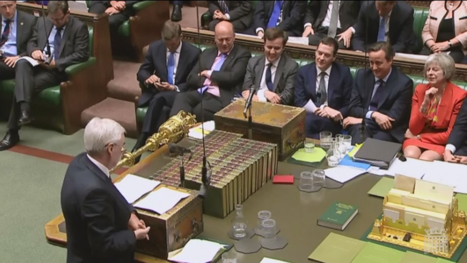  Shadow Chancellor John McDonnell 'offered' his copy of Chairman Mao's Little Red Book by throwing it across the despatch box